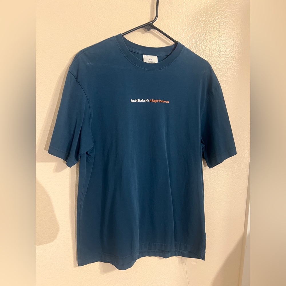H&M Dark Teal Graphic Tee